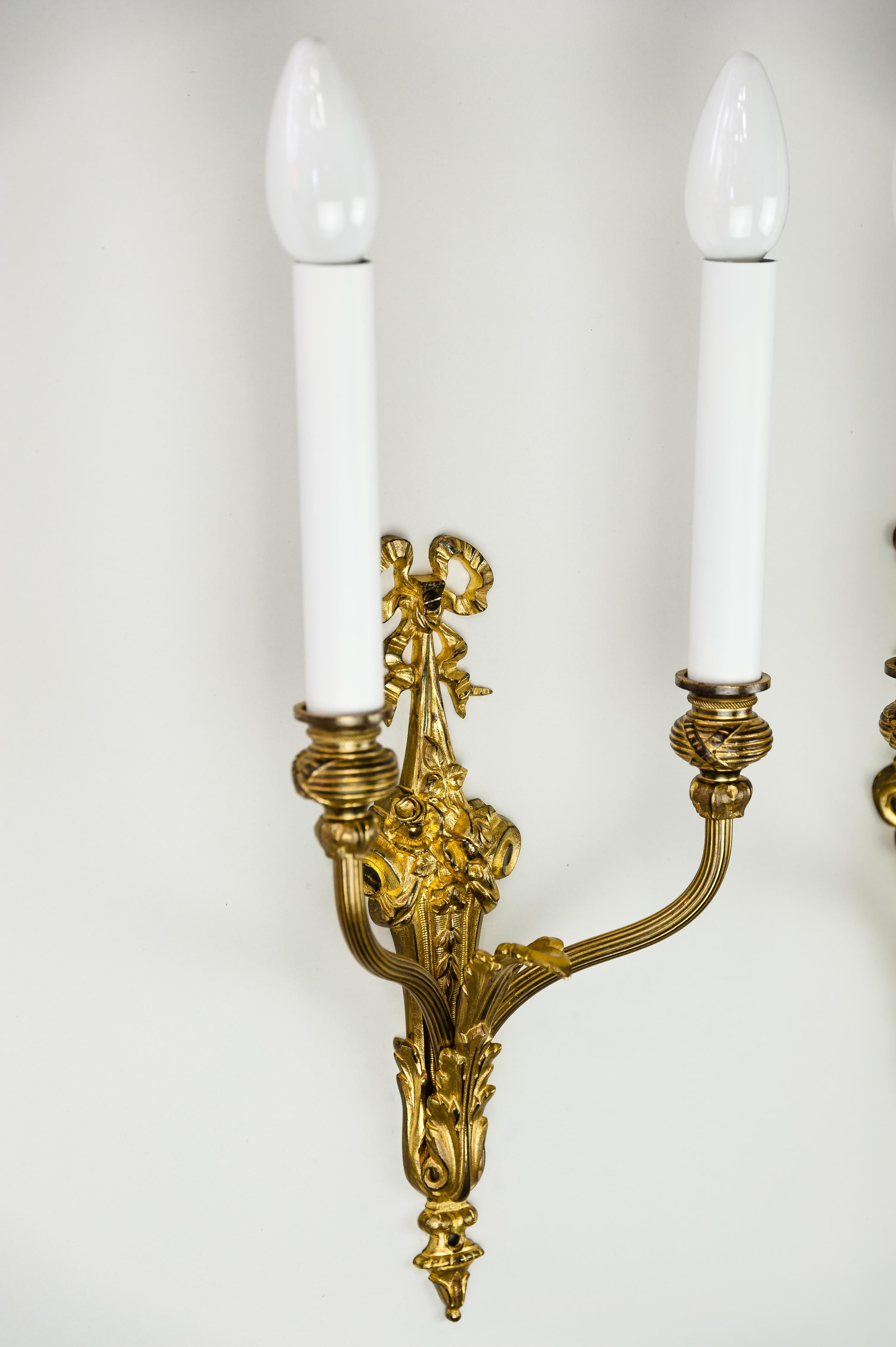 Austrian Three Historistic Wall Lamps, circa 1890s