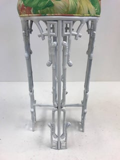 Three Hollywood Regency Faux Bamboo Bar Stools