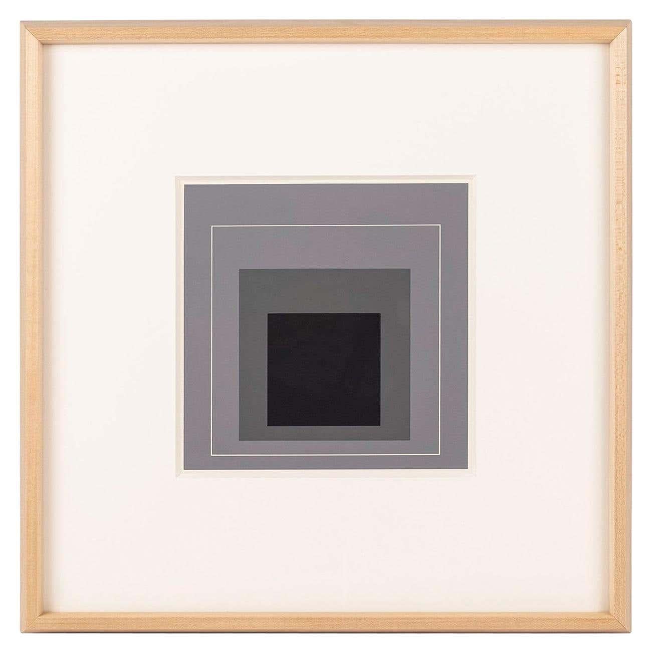 Mid-Century Modern Three Homage to the Square Serigraphs by Josef Albers