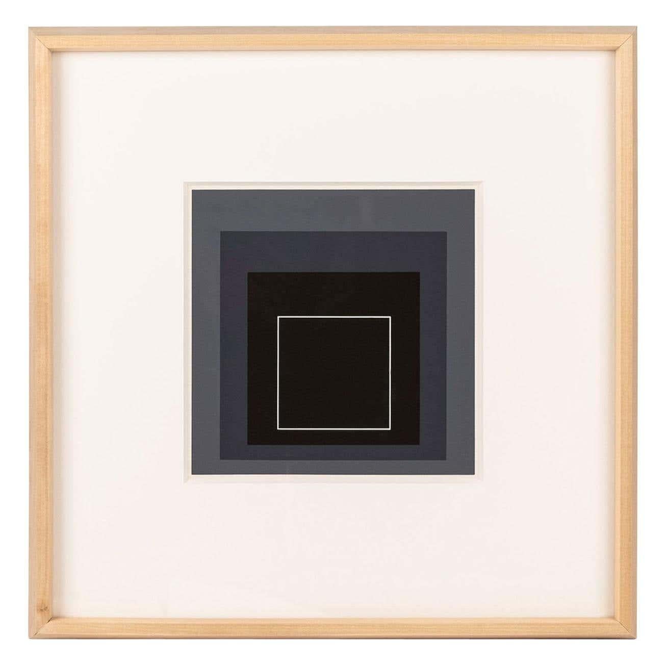 German Three Homage to the Square Serigraphs by Josef Albers