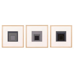 Three Homage to the Square Serigraphs by Josef Albers