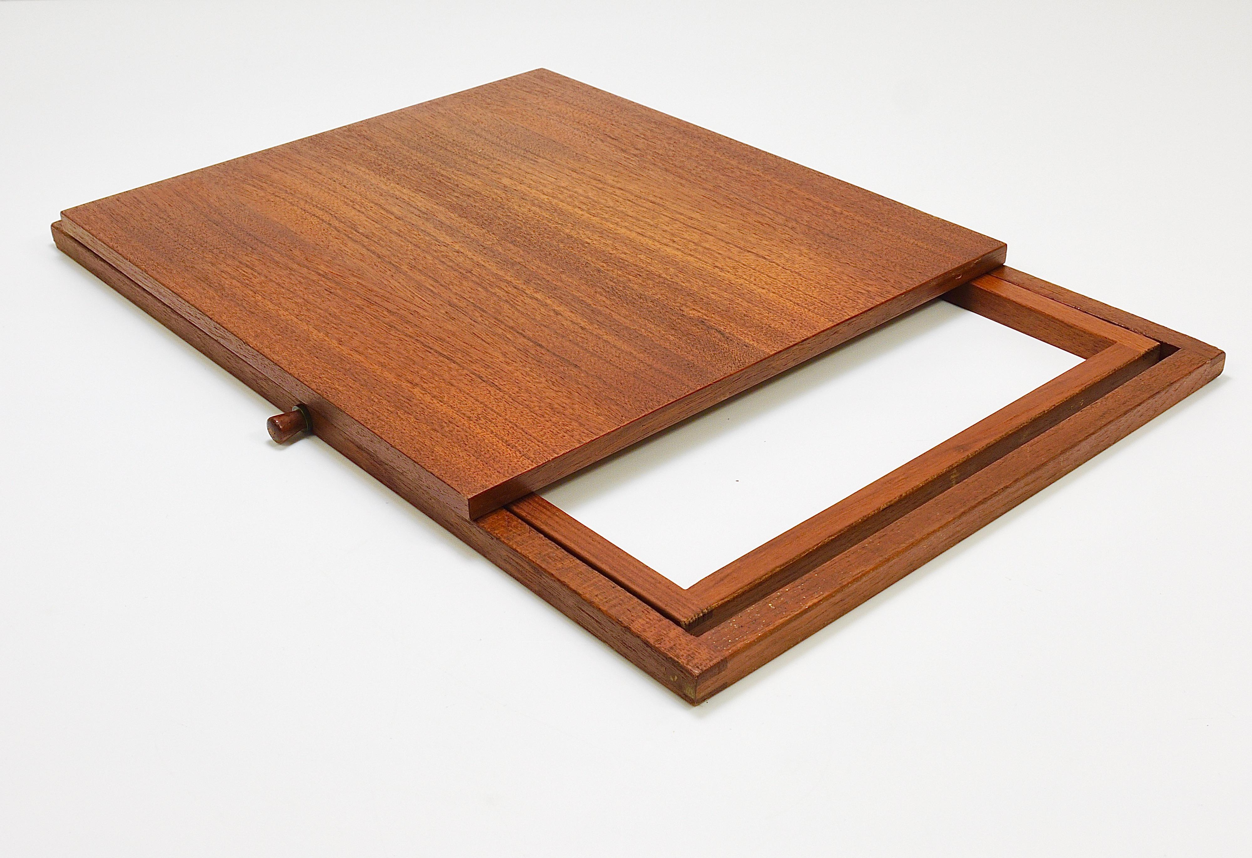 Three Illum Wikkelso Danish Modern Teak Folding Tables, Silkeborg Denmark, 1960s For Sale 9