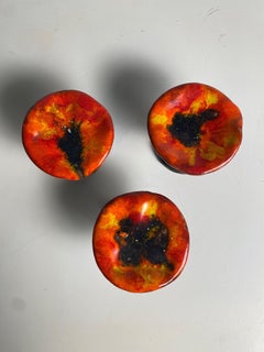 Tre importanti appendiabiti in ceramica di Ivanhoe Gambini, Italia, anni '50