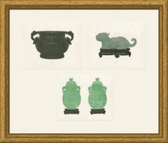 Three Important Chinese Jade Vessels, Kien-lung Color Plates, 1911