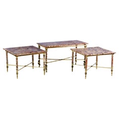 THREE ITALIAN COFFEE TABLES  from the end of the 19th Century