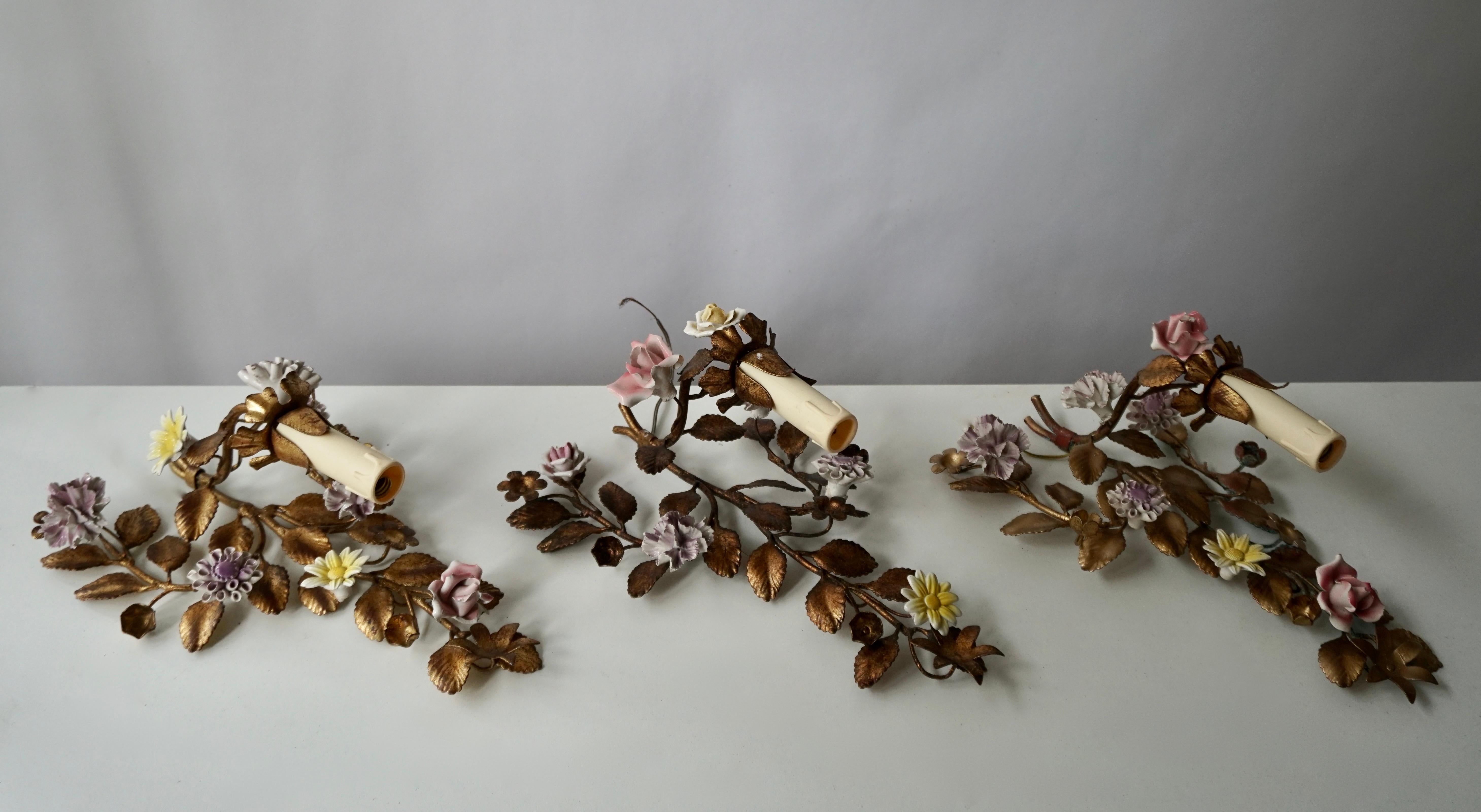 floral wall sconces