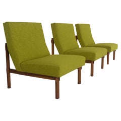Three Italian Modern Ico Parisi Chairs in Walnut Model 869, 1960s