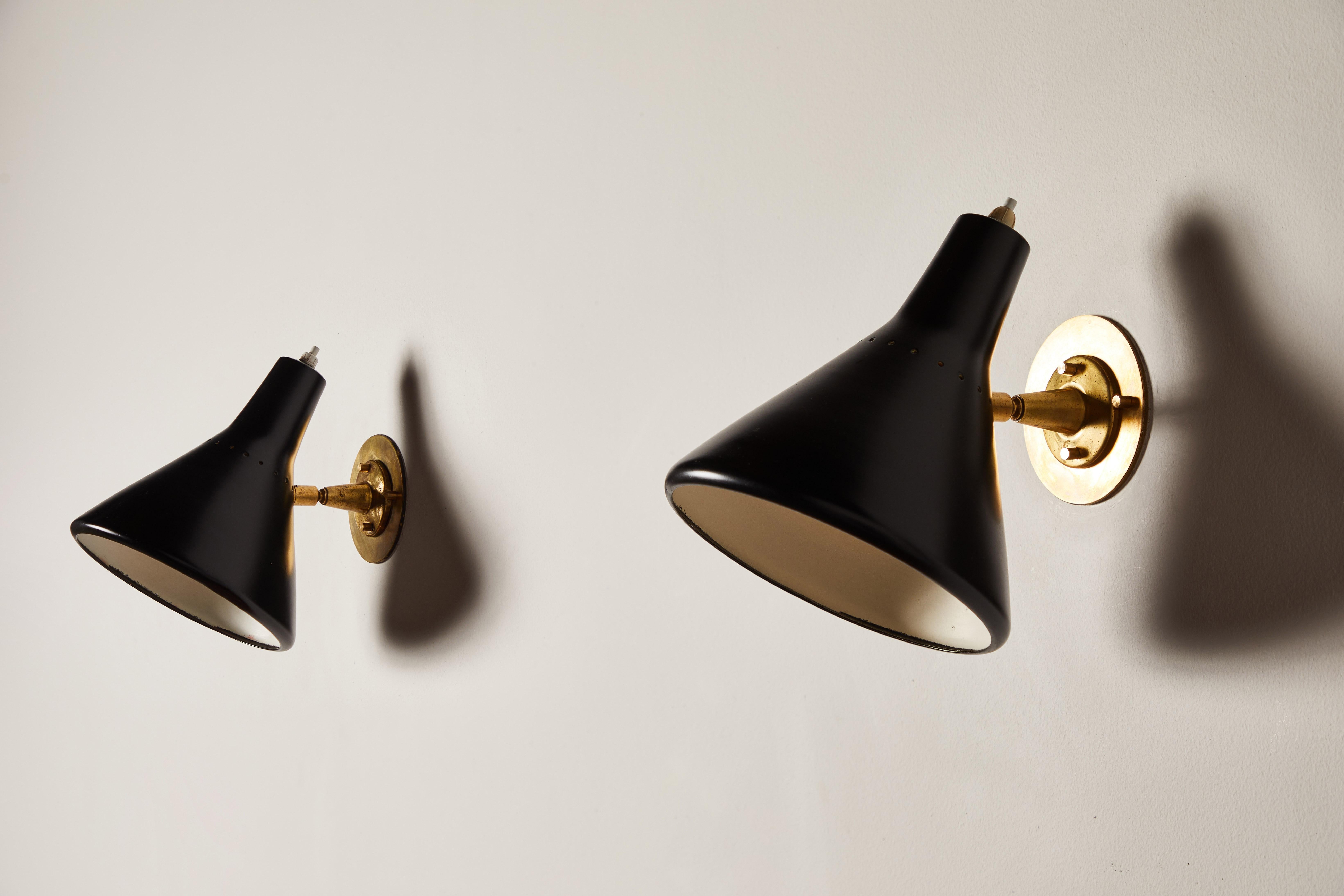 Enameled Single Sconce by Stilnovo