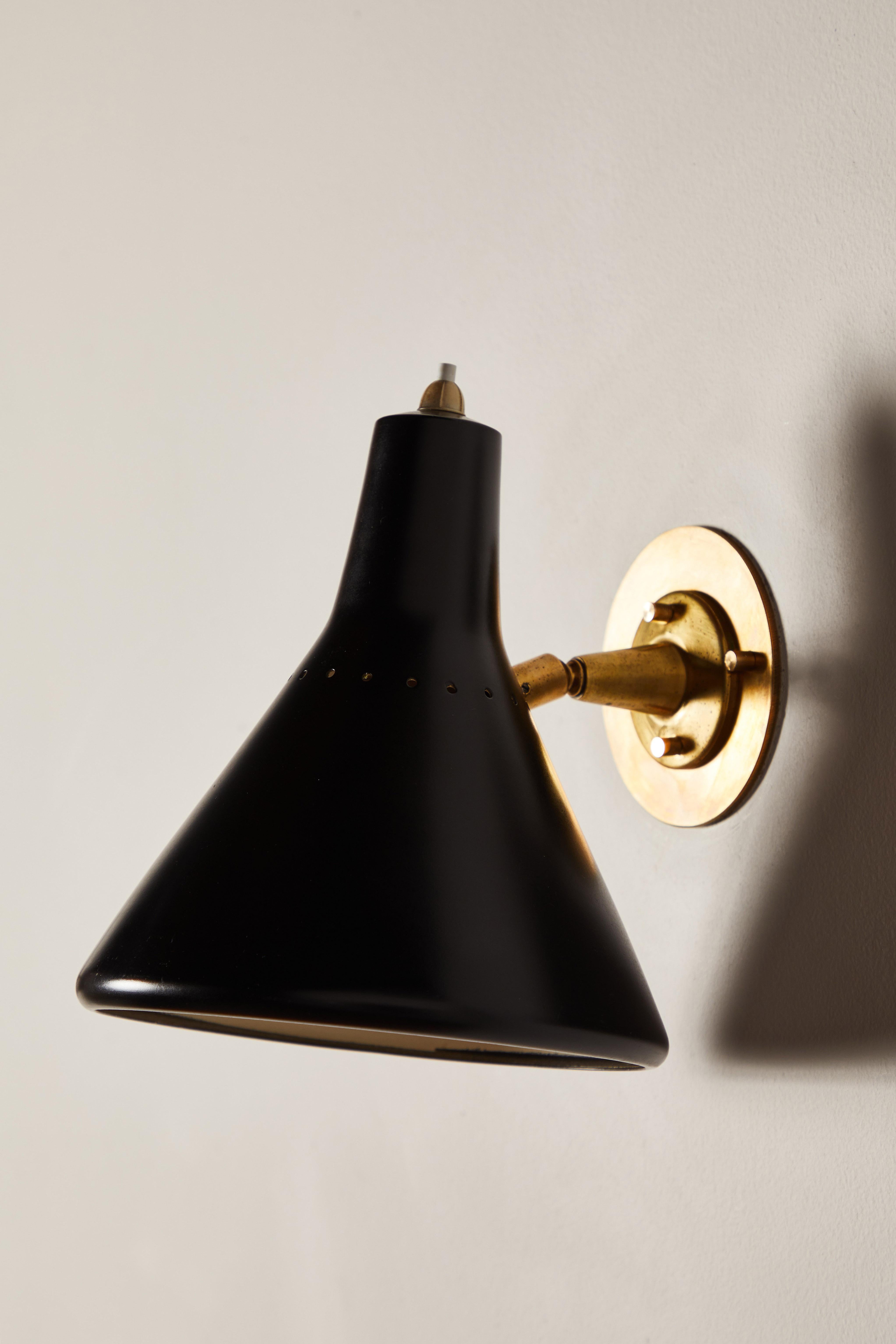 Brass Single Sconce by Stilnovo