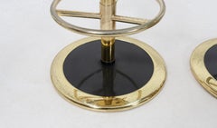 Three “Jupiter” Brass Bar Stools, Börje Johanson