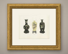 Three Kang-he Vases, Black Ground and Yellow Ground, Gorer Plate 1911