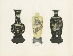 Three Kang-he Vases, Black Ground and Yellow Ground, Gorer Plate 1911