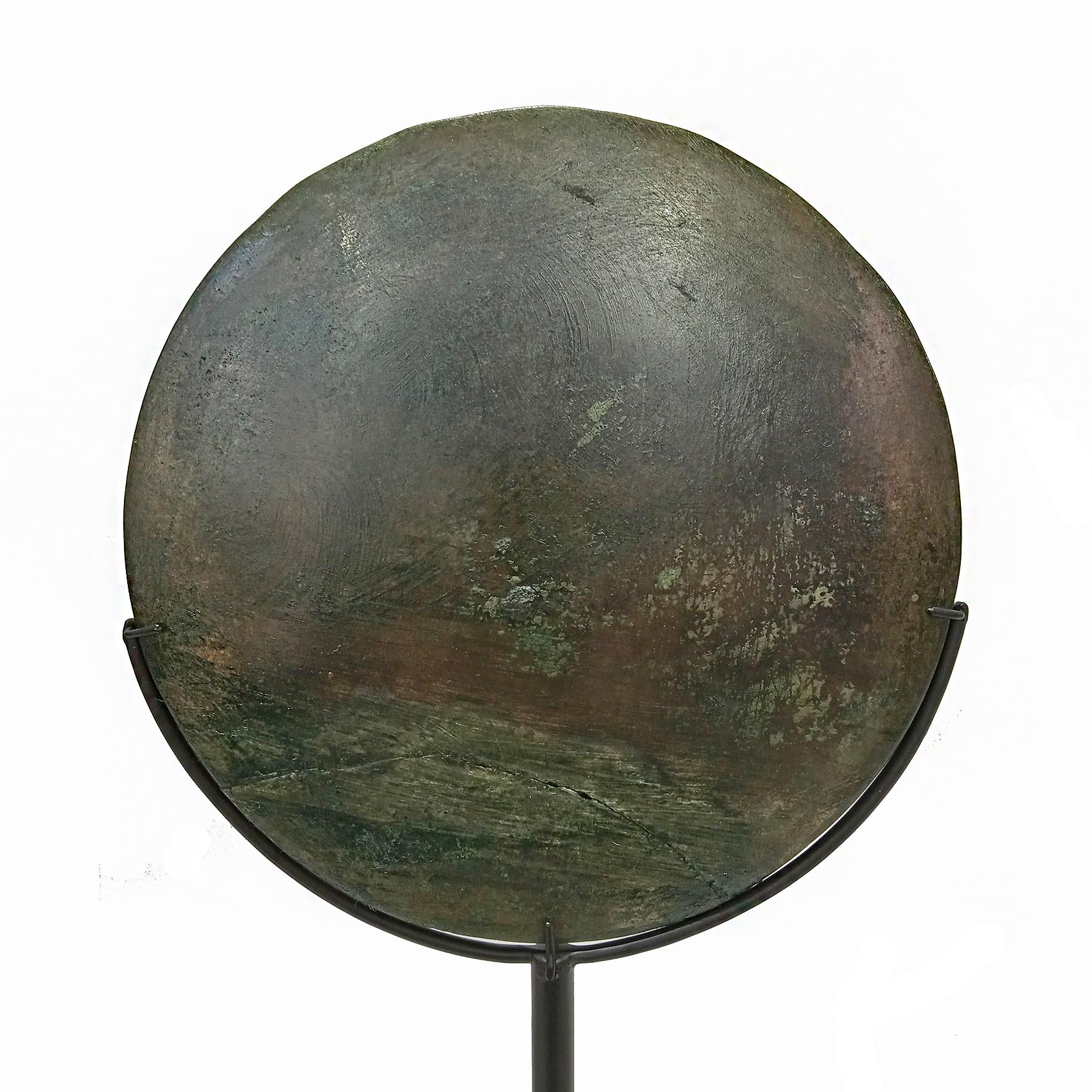 Three Khmer Bronze Mirrors, 14th - 15th Century 3
