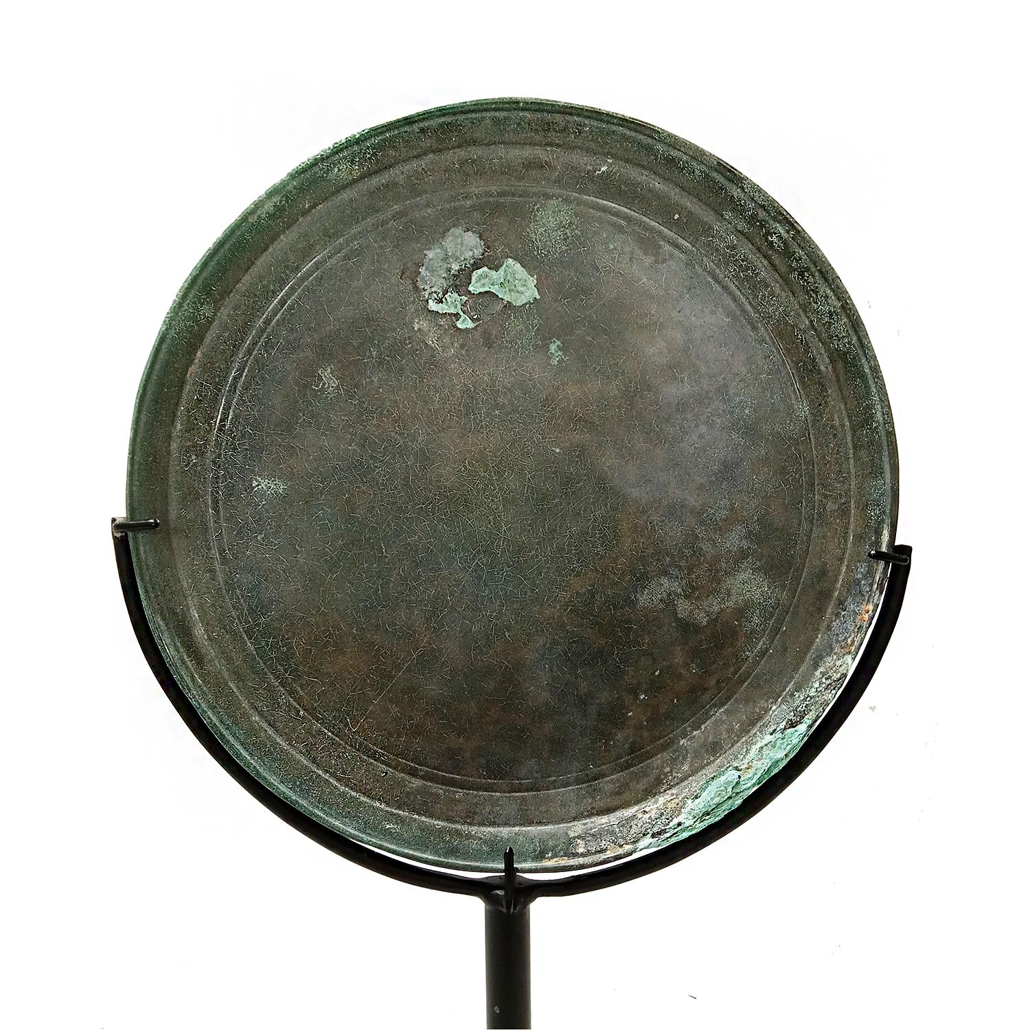 Three Khmer Bronze Mirrors, 14th - 15th Century 8