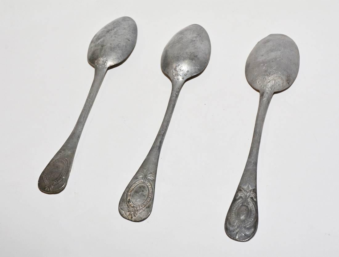antique pewter spoons