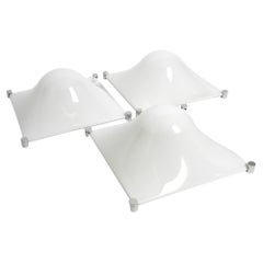 Three large 70s Italian ceiling lamps by Elio Martinelli for Martinelli Luce