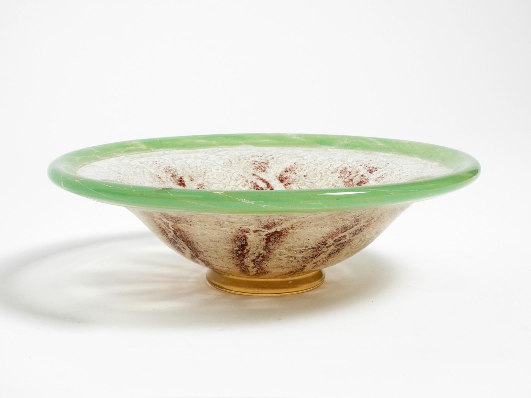 Drei große schöne farbige Glasschalen aus den 1930er Jahren von Karl Wiedmann für WMF Ikora im Angebot 7