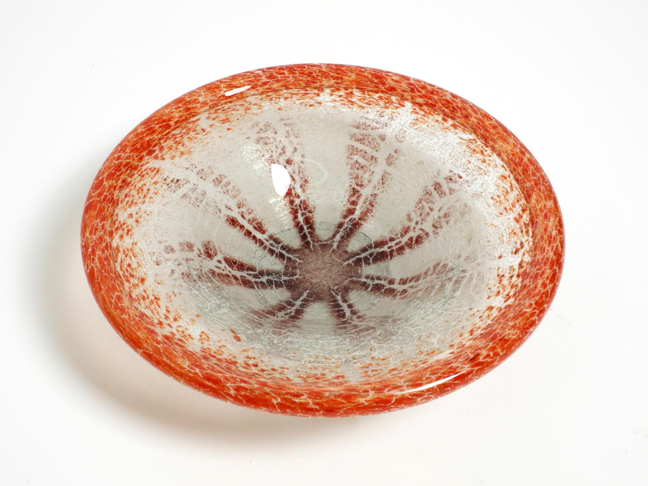 Drei große schöne farbige Glasschalen aus den 1930er Jahren von Karl Wiedmann für WMF Ikora im Angebot 8