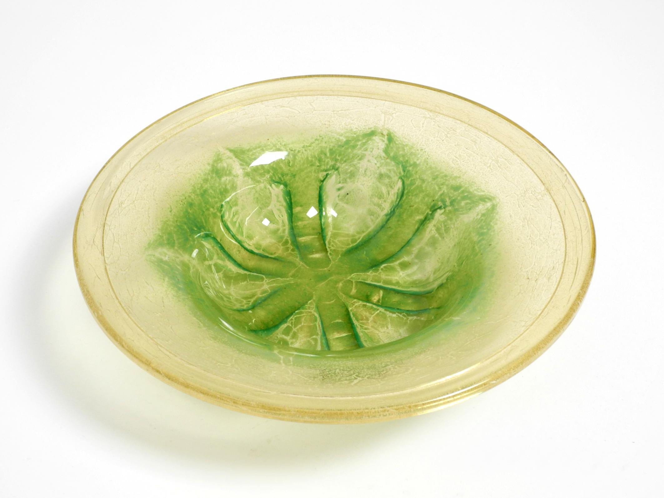 Drei große schöne farbige Glasschalen aus den 1930er Jahren von Karl Wiedmann für WMF Ikora im Angebot 9