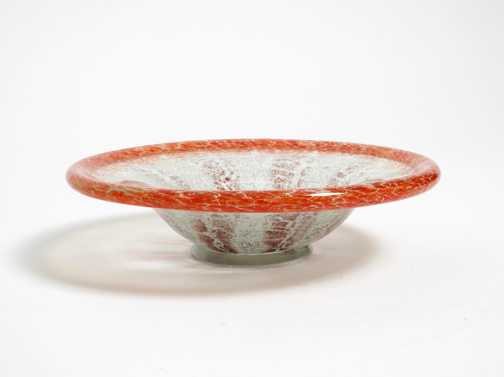 Drei große schöne farbige Glasschalen aus den 1930er Jahren von Karl Wiedmann für WMF Ikora im Angebot 1