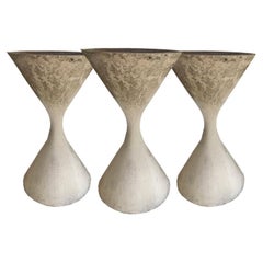 Three Large Diabolo Planters by Willy Guhl