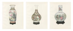 Three Large Famille Rose Vessels, Kien-lung and Yung-ching Plates, 1911