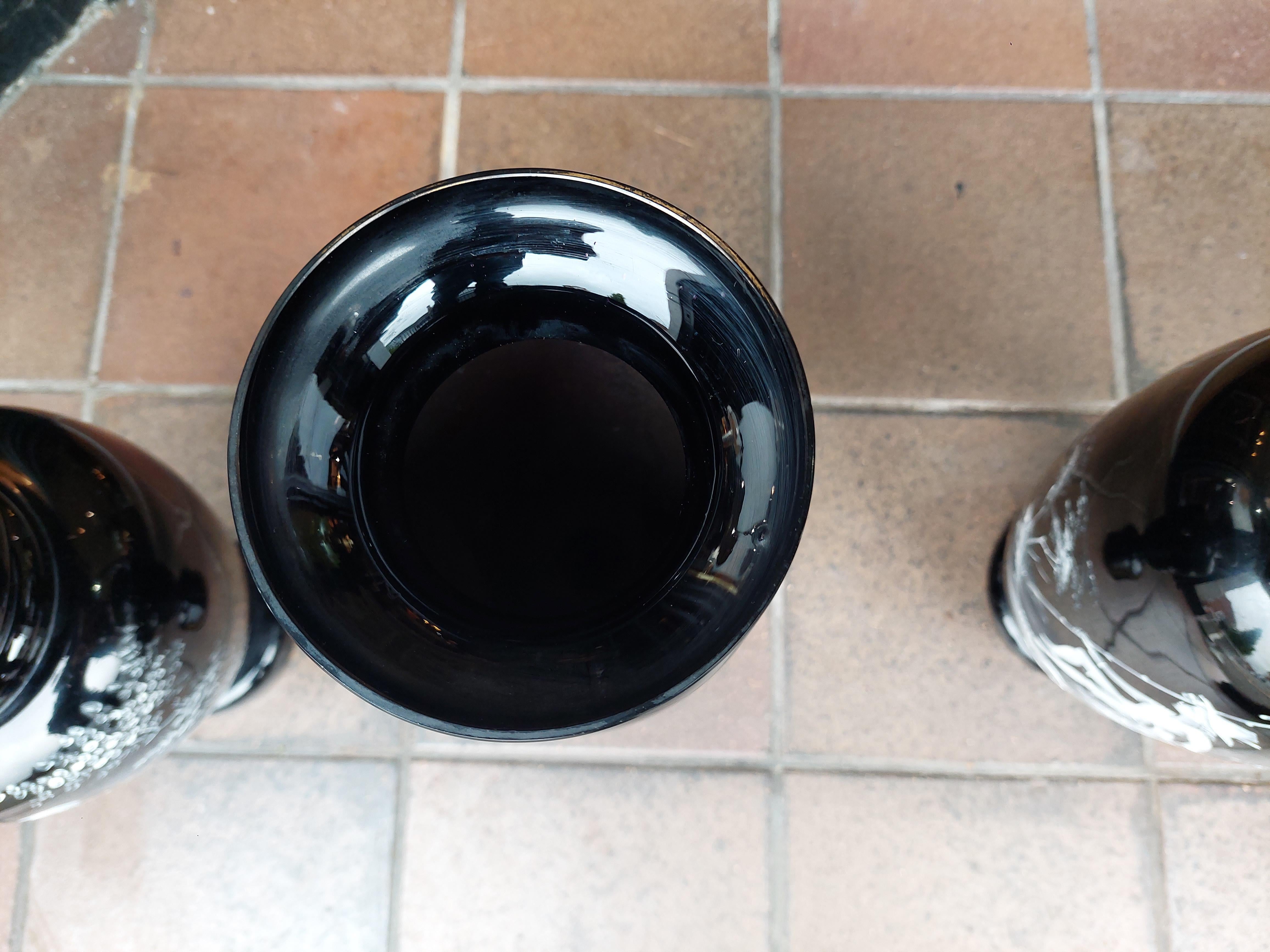 Czech Three Large Pieces of 19thC Glass by Mary Gregory For Sale