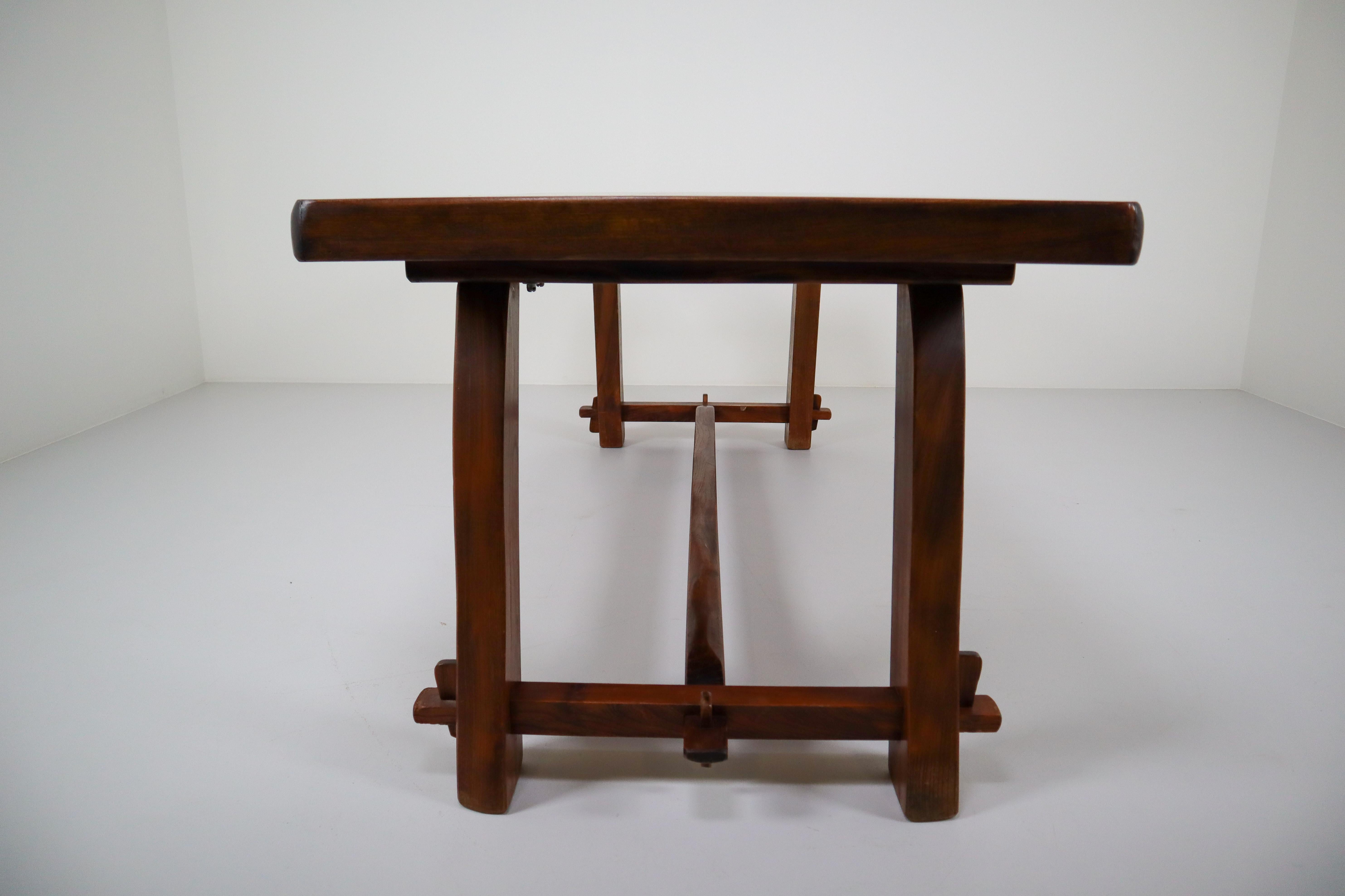 Mid-20th Century Three Large Robust Sculptural Tables 