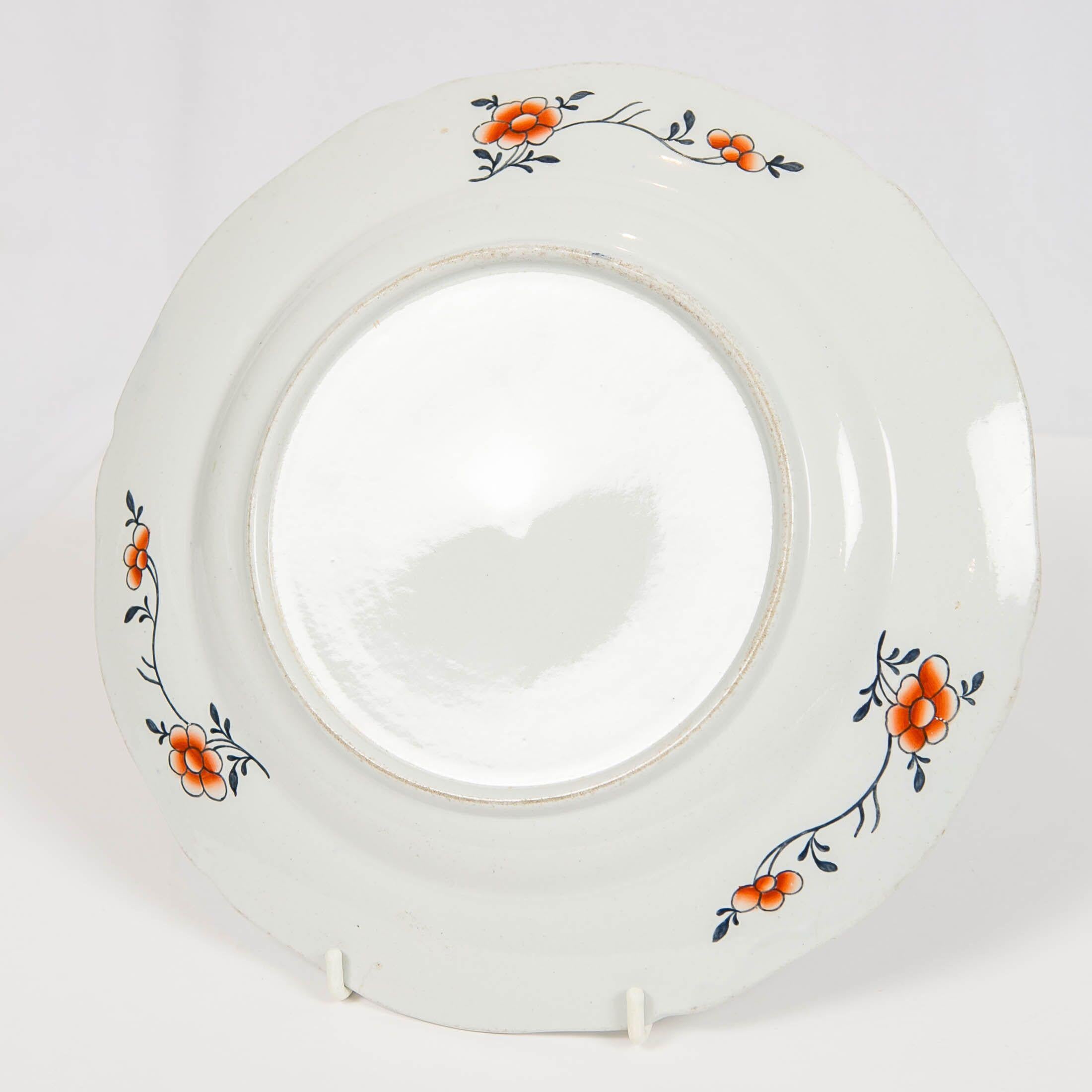 Three Large Tobacco Leaf Plates Made by Spode in England, circa 1820 5