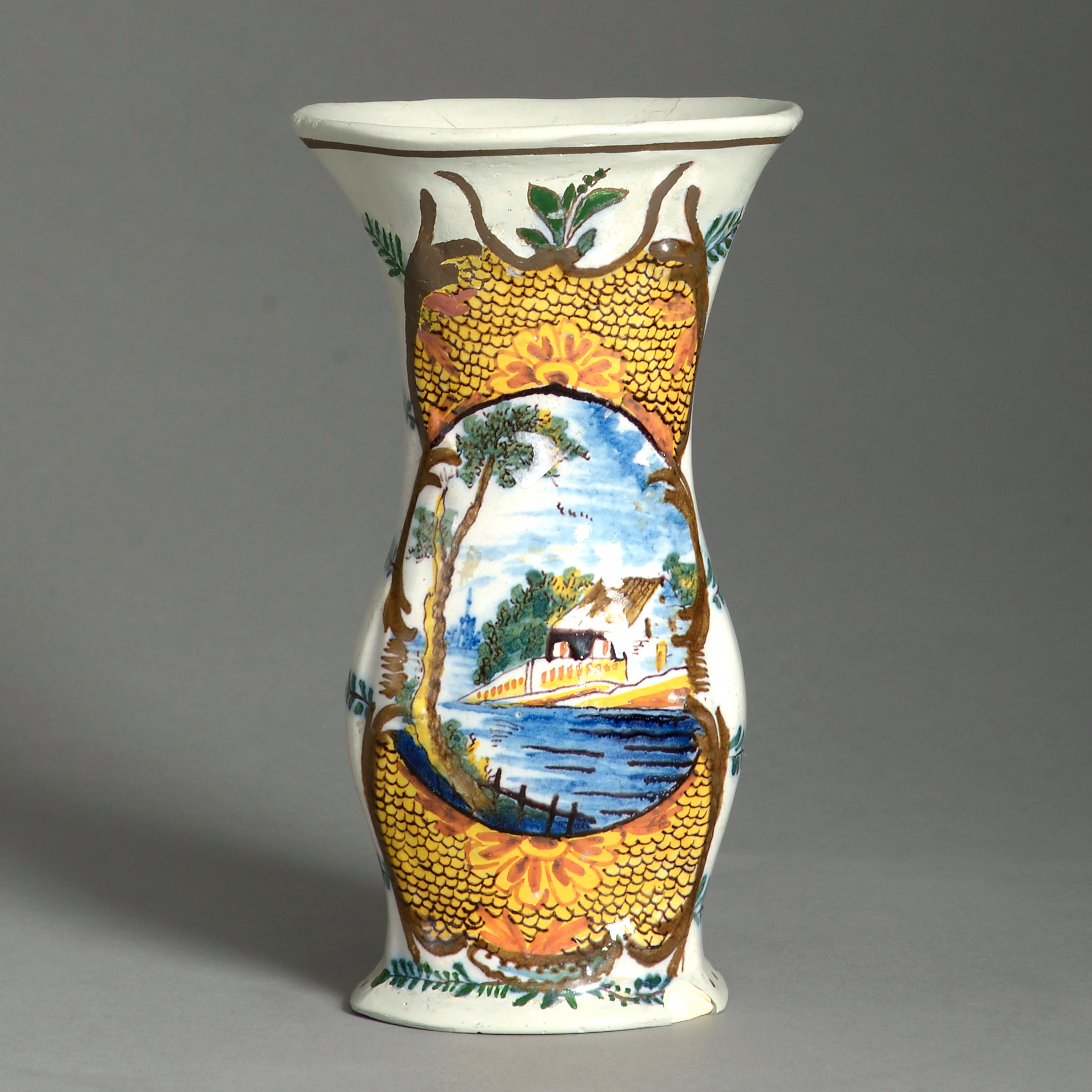 Drei Delfter Keramikvasen aus dem späten 18. Jahrhundert (Niederländisch) im Angebot