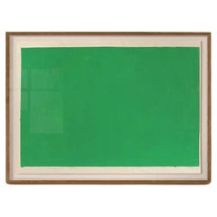 'Three Layers of Green' Original Modernist Abstract Artwork, 23 x 17 in