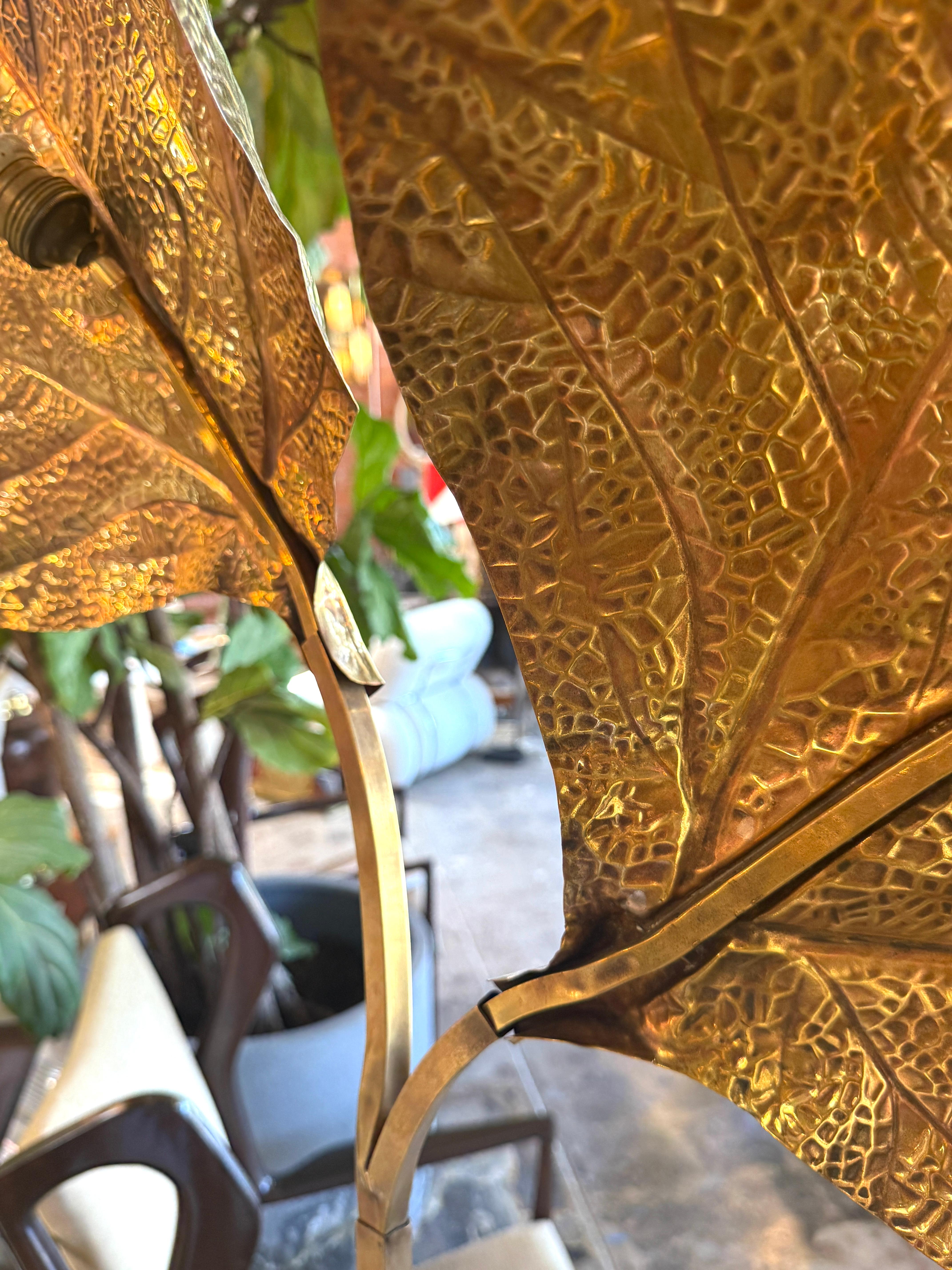Three Leaf Floor lamp By Tommaso Barbi 70s. For Sale 3