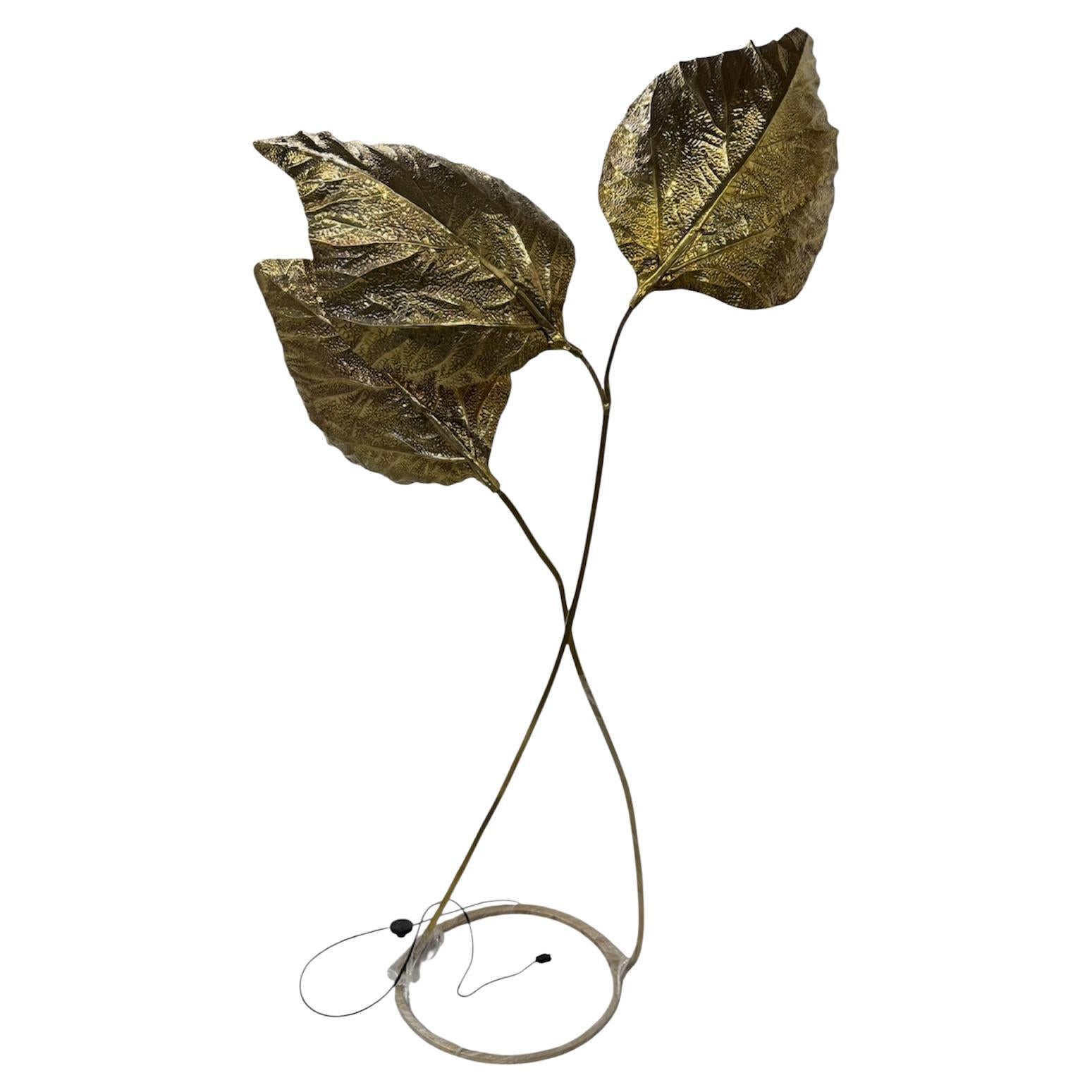 Three Leaf Floor lamp By Tommaso Barbi 70s.