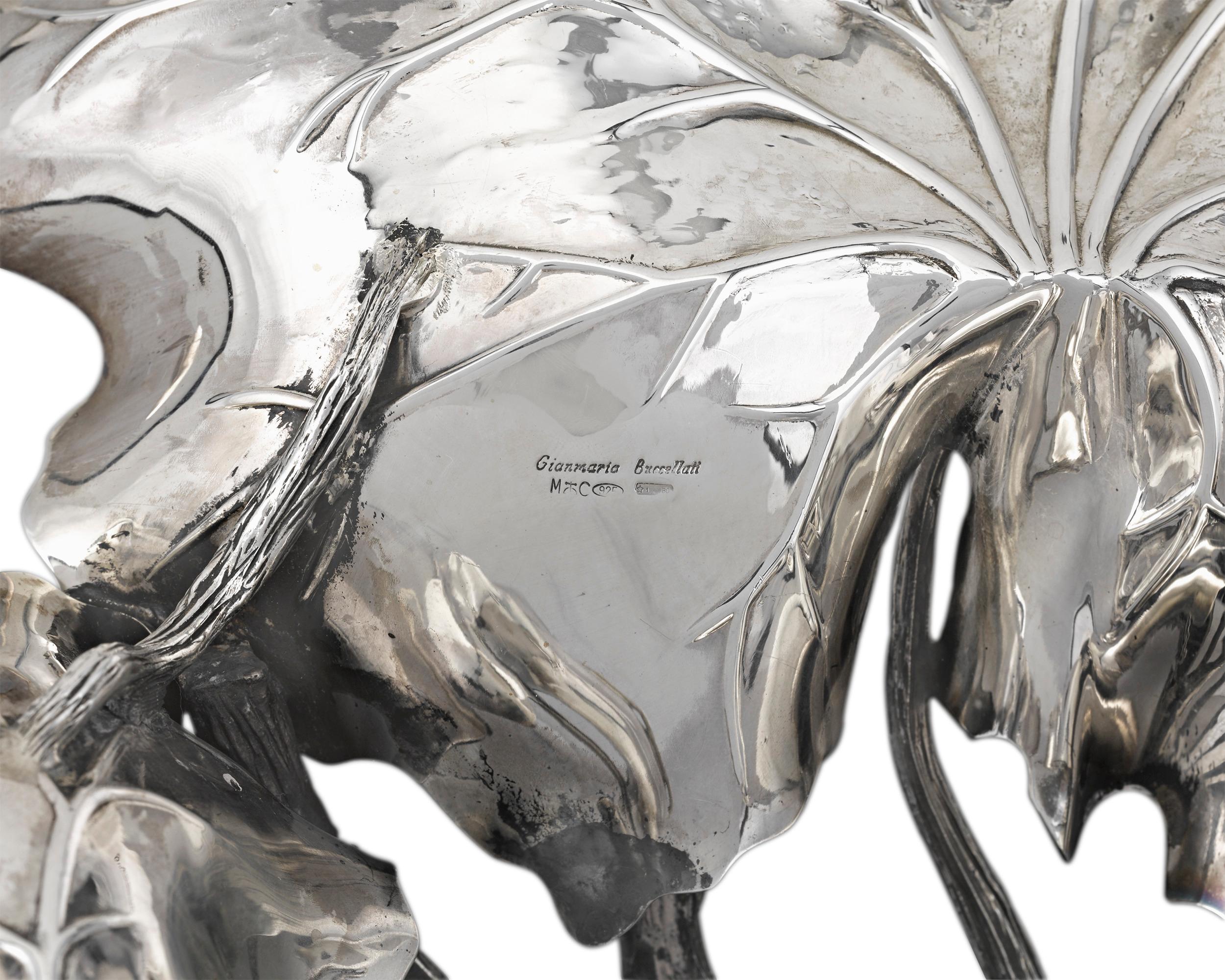 Other Three-Leaf Sterling Silver Serving Dish by Buccellati