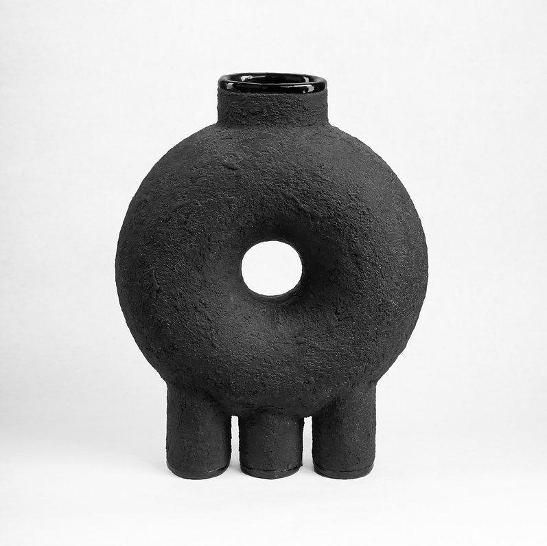 Modern Three Leg Ceramic Vase by Faina For Sale