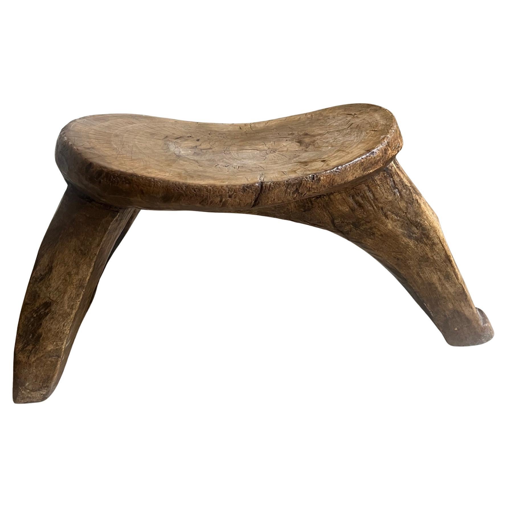 Three Leg Hand Carved Lobi Stool from Burkina Faso, c. 1930's