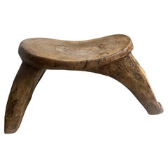 Three Leg Hand Carved Lobi Stool from Burkina Faso, c. 1930's