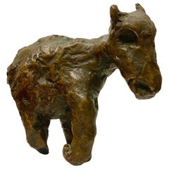 Three-Legged Bronze Horse Sculpture