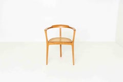 Three-legged Chair by Xaver Seemüller in Wood and Cane, Germany