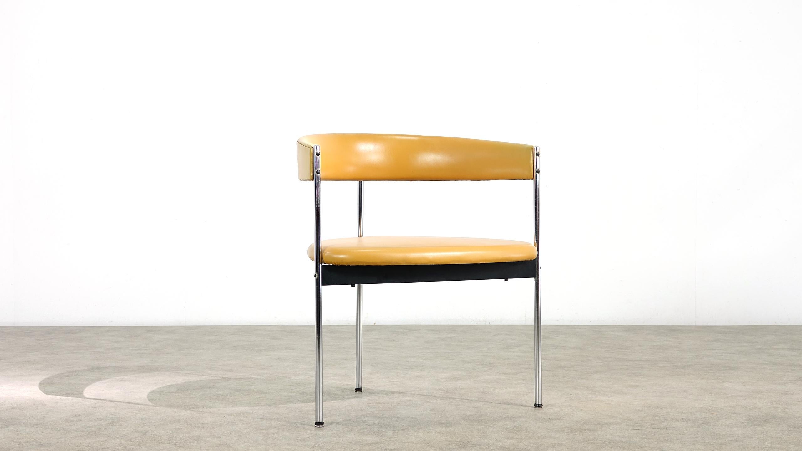 Dreibeiniger Stuhl mit drei Beinen Design Dieter Waeckerlin für Idealheim im Angebot 5