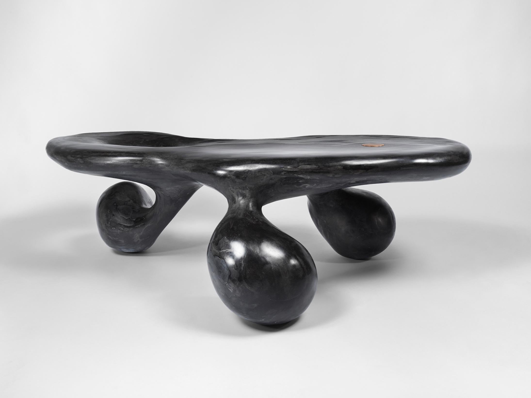 American Three-Legged Coffee Table by Rogan Gregory For Sale