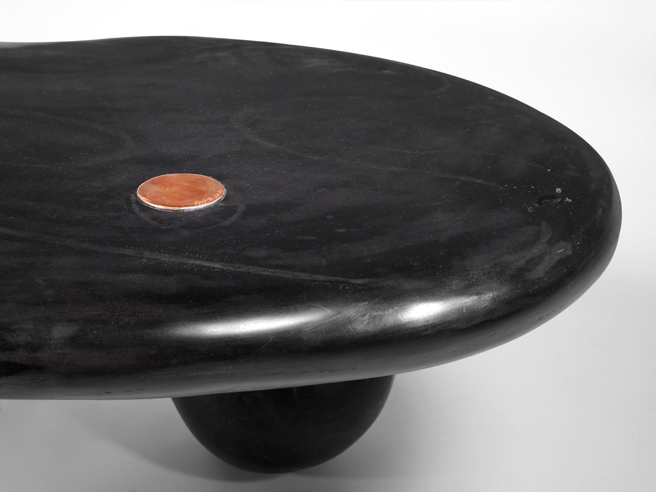 Three-Legged Coffee Table by Rogan Gregory In Excellent Condition For Sale In New York, NY