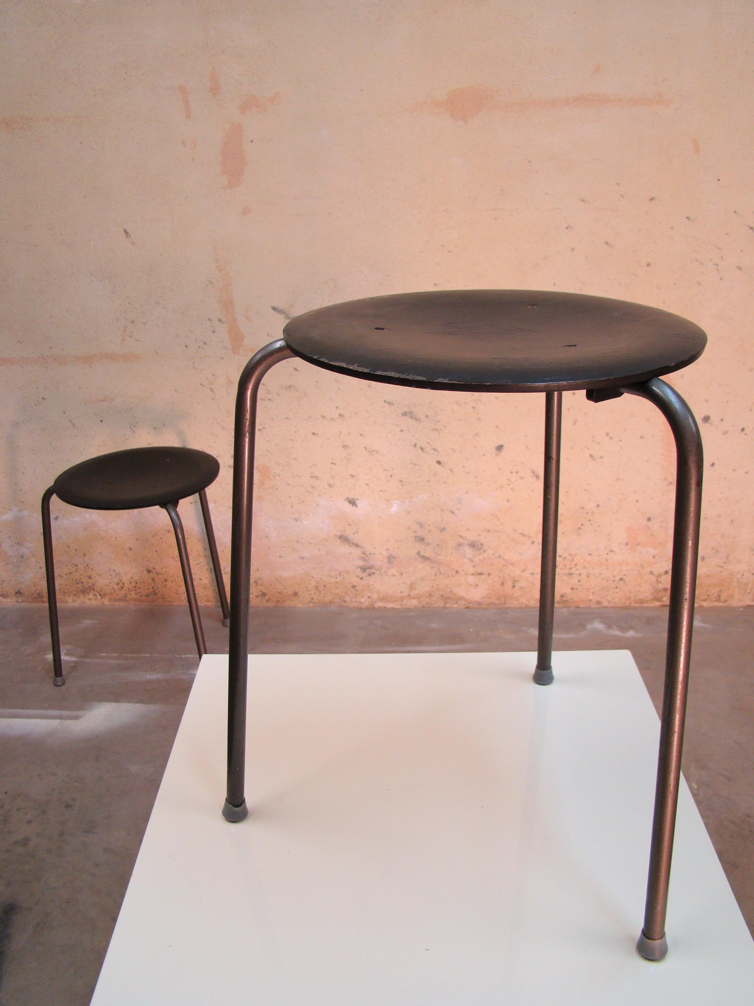 20th Century Three-Legged Danish Stacking Stool of Molded Plywood