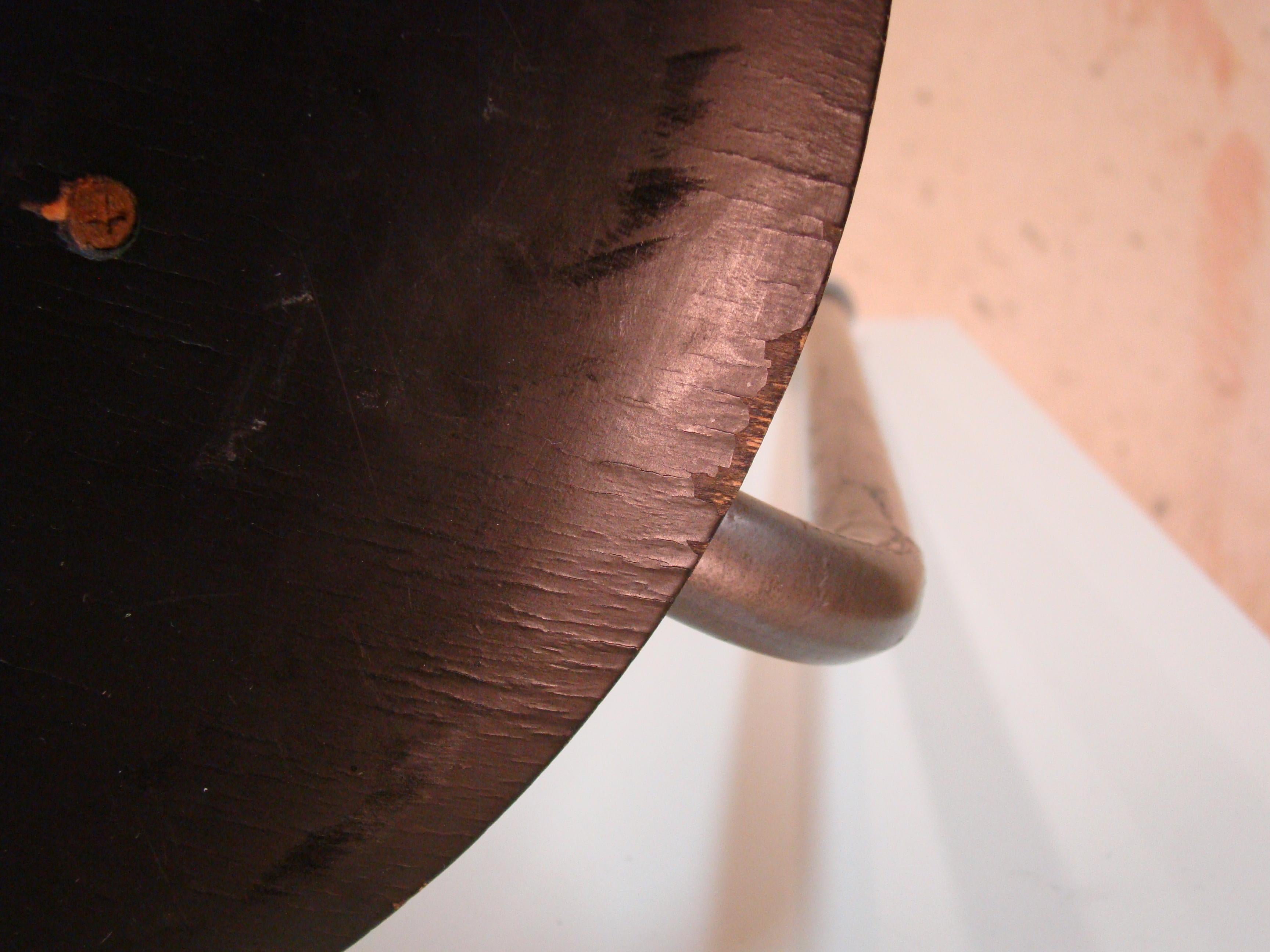 Three-Legged Danish Stacking Stool of Molded Plywood 3