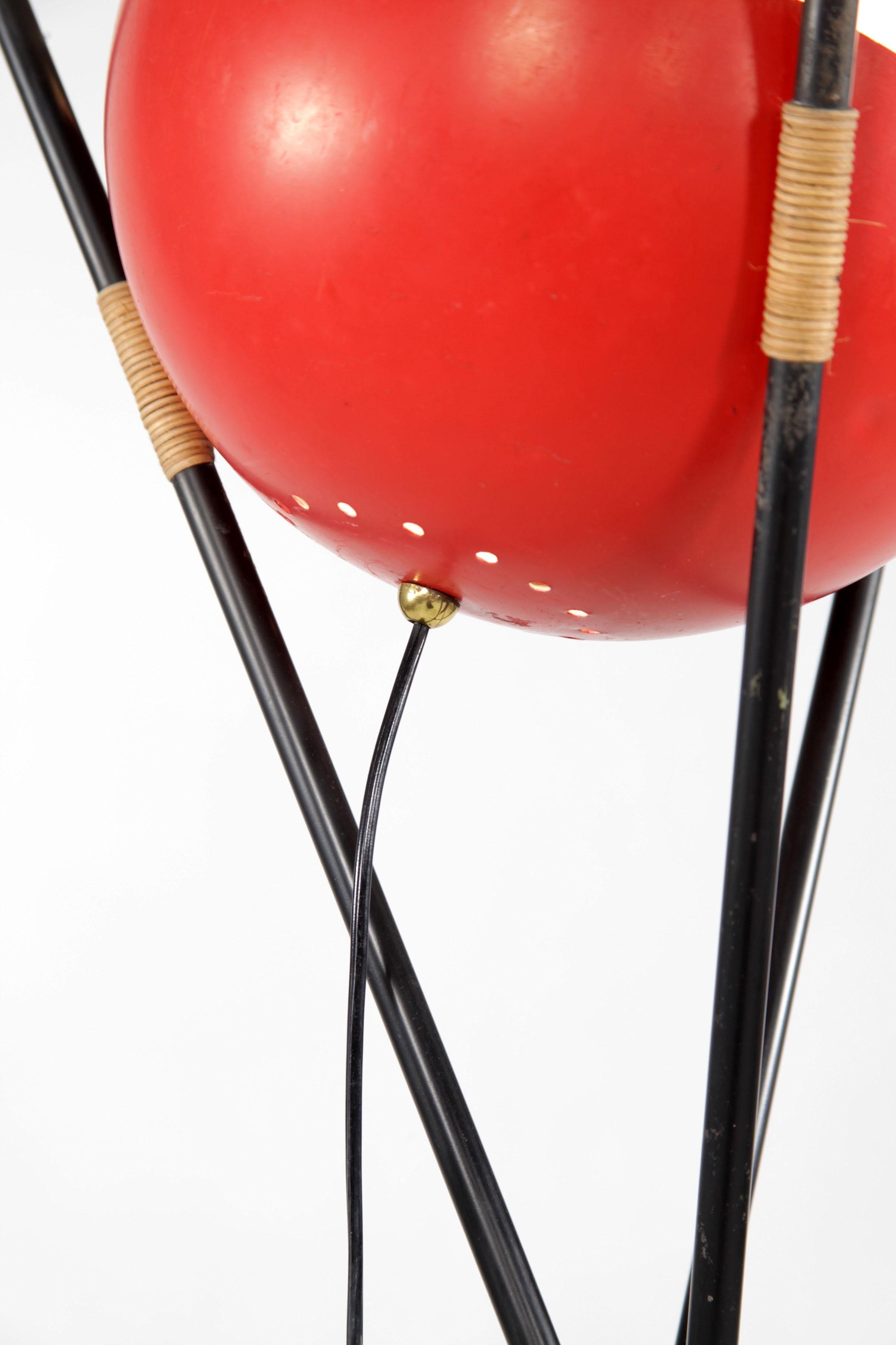 Lacquered Three-Legged Lamp, Design and Manufacturing by Stilnovo, Italy, 1950s