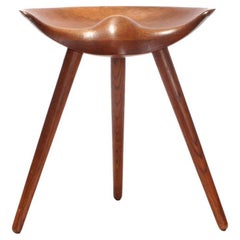 Three-Legged Stool by Mogens Lassen for K. Thomsen, 1942