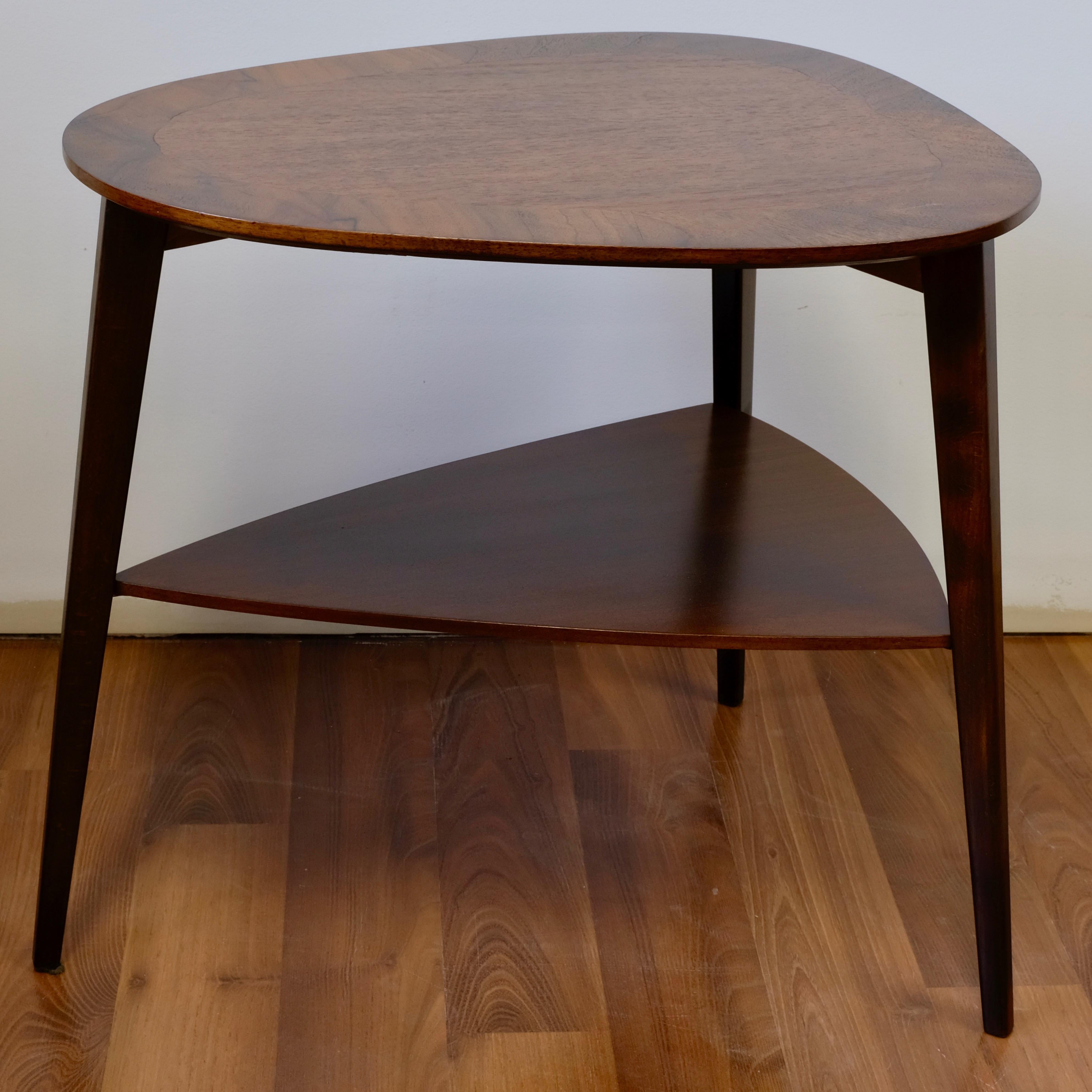 Holger Georg Jensen Three-Legged Walnut End Table by Kubus 4