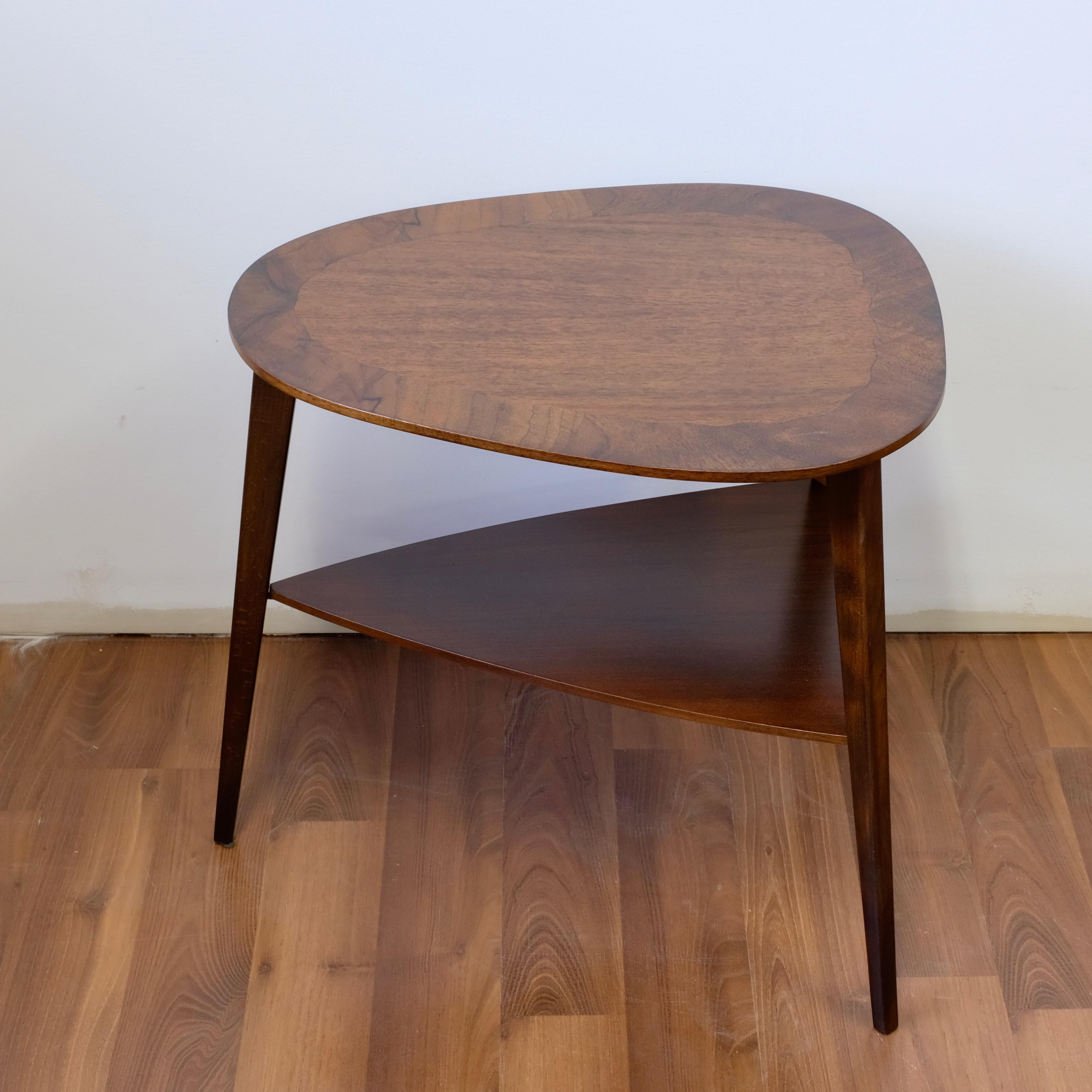 Holger Georg Jensen Three-Legged Walnut End Table by Kubus 3