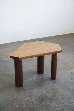"Three Legger" table in solid Walnut by Last Workshop, organic modern