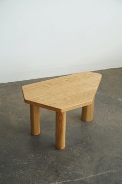 "Three Legger" table in solid White Oak by Last Workshop, organic modern